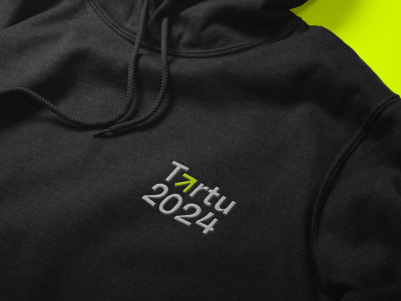 Tartu 2024 hoodie branding capital clean culture design embroidered estona europe event festival hoodie minimal rebrand swag tartu