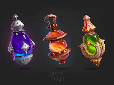 Materials Render 2d concept art game game art game items game objects