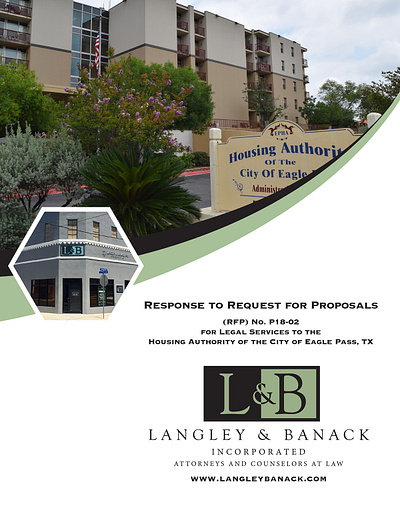 Langley & Banack - proposal cover graphic design