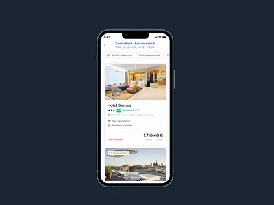 Hotel details animation app interface ui user ux