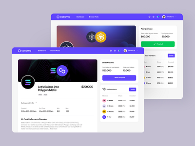 Casama | Pool Details finished bazen agency bitcoin blockchain crowdfunding crypto crypto app crypto desktop app crypto mobile app crypto ui crypto wallet cryptocurrency dashboard defi finance fintech mobile dashboard saas ui ui card ux