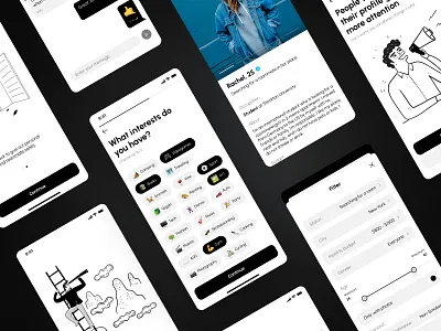 Reamate App app application mobile onboarding realestate search ui ux