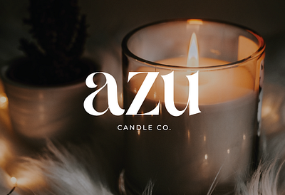 Azu Candle branding candle design graphic design logo logo design visual