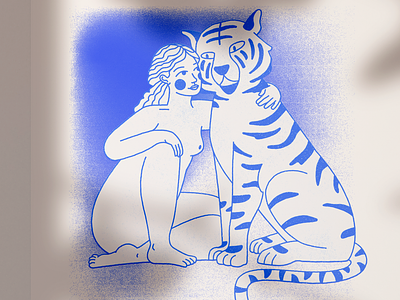 I got the eye of the tiger design eye girl illustration tiger