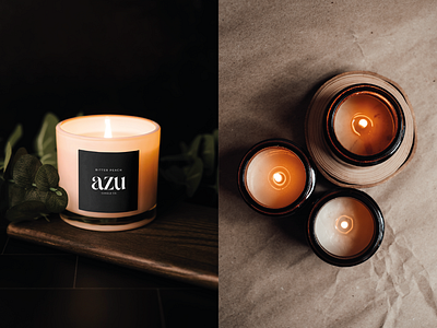 Azu candle - Candle branding candle design graphic design packaging