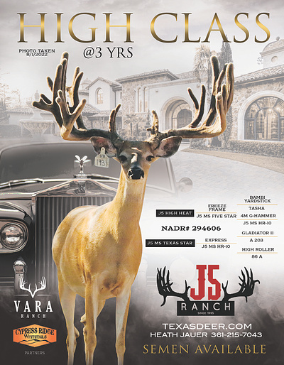 J5 Ranch - single page magazine ad graphic design