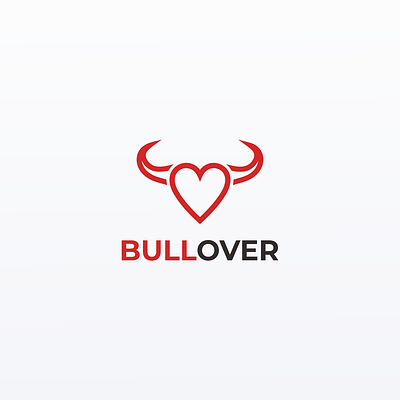 Bull and Love Logo Design brand branding bull bull logo color design illustration logo love love logo prio hans typography vector