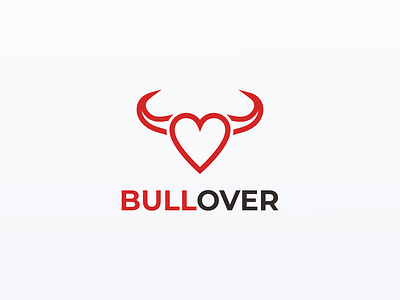 Bull and Love Logo Design brand branding bull bull logo color design illustration logo love love logo prio hans typography vector