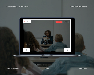 Web UI Design: Online Education App Login & Sign Up Screens arayüz arayüz tasarımı daily uı daily uı challange login page uı login screen screen uı design sign up page design sign up screen user interface user interface design ux uı ux uı design uı uı challange uıx uıx101 uıx101 challange web uı web uı design