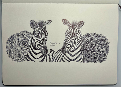 Ballpen Zebra 🦓 animal ballpen blackandwhite design drawing illustration sketch zebra