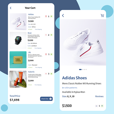 🛒 Day 22 of #100DaysOfDesign – Shopping Cart UI ✨