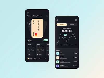 Finance Mobile App app design banking budget planner data visualization expense tracker finance finance app mobile banking mobile wallet modern ui money management payment management personal finance transactions ui components ui design ui inspiration user experience ux design ux ui