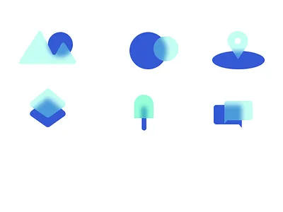 Иконки с эффектом стекла