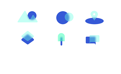 Иконки с эффектом стекла