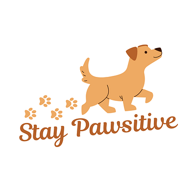 Stay Pawsitive branding design dog dogs graphic design illustration logo sticker typography ui ux vector