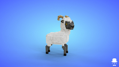 Voxel Farm Animals - Sheep - Game Asset 3d 3d animal 3d model animals fantasy farm life game asset isometric lowpoly sheep stylized unity3d voxedit voxel voxel art