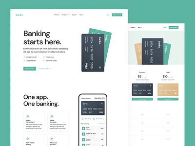 Bank & SaaS Website app bank banking app blog credit card figma fintech saas tech startup technology webdesign webflow
