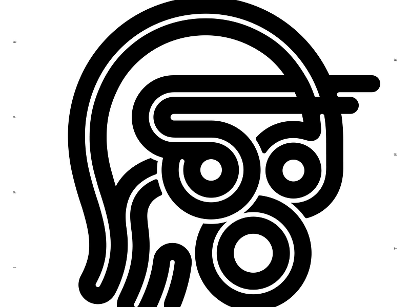 Buddha Racing Mask drawing illustration