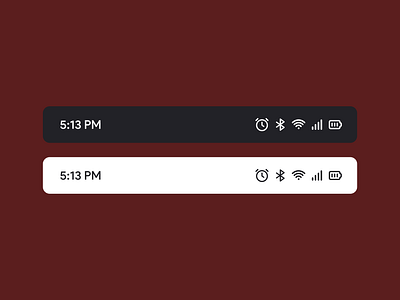 #032 Status Bar [Dark & Light Mode] 032 app branding daily ui dark mode design illustration light mode logo status bar typography ui ux vector