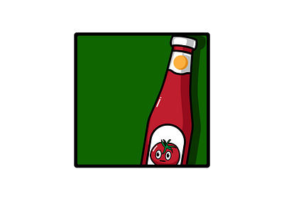 Tomato sauce🍅 bottle bottle sauce cartoon cartoon logo glass graphic design green green bottle illustration logo plant red red tomato sauce sweet tomato tomato sauce