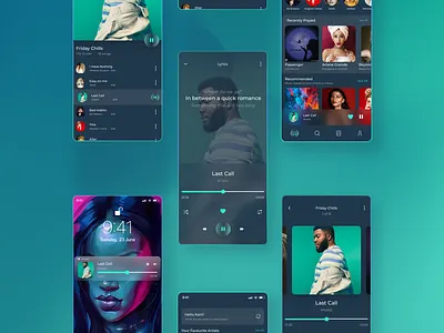 Music App UI app audiomack color design music music app sound spotify typography ui uidesign ux uxdesign