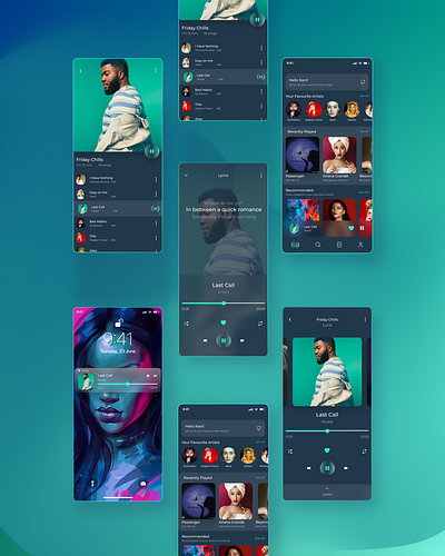 Music App UI app audiomack color design music music app sound spotify typography ui uidesign ux uxdesign