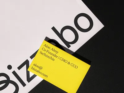 Bizzabo stationery argentina asis branding business card identity letterhead logo print stationery yellow