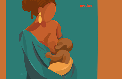 Mother baby branding character child ill illustration mom mothers dday product illustration ui vector
