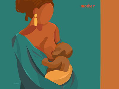 Mother baby branding character child ill illustration mom mothers dday product illustration ui vector