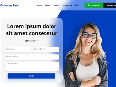 Business Recruiter Homepage Template home page landing page web design xd template