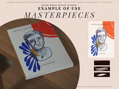 Masterpieces Stamp abstract aesthetic ages antiquity body david expressionism graphic design line line art matisse middle nature nude poster poster design poster template stamp stamps women