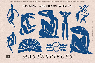 Masterpieces Stamp abstract aesthetic ages antiquity art body david expressionism line line art matisse middle nature nude poster poster design poster template stamp stamps women