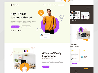 Portfolio | Landing Page best design designer website graphic design illustration interaction landingpage minimal mobile ui personal website portfolio product design ui uidesign uiux uiux design uiuxdesign web design website