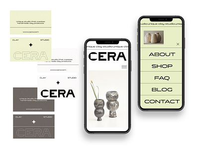 CERA/ Clay studio design identity brand identity branding ceramic clay studio design graphic design illustration illustration art illustrator logo logo design logotype minimal mobile app packaging design typography ui visual identity