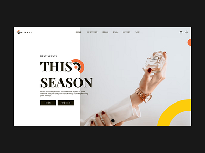 Hero-Header 999watt circle graphic design orange ui ux web design yellow