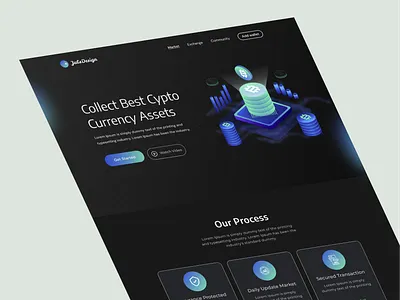 Crypto Currency | Landing Page best design bitcoin crypto crypto currency design digital money header illustration landingpage minimal ui uidesign uiuxdesign webapp webdesign website