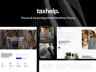 Tax Help - Finance & Business Accounting Adviser WordPress Theme blog business design illustration logo web design webdesign wordpress wordpress theme wordpress themes