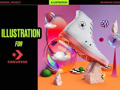 Illustration for Converse 3d adobe branding design designer graphic graphicdesign identity illustration illustrator