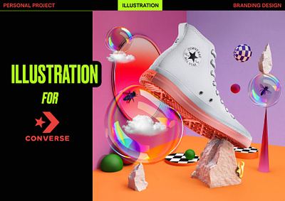 Illustration for Converse 3d adobe branding design designer graphic graphicdesign identity illustration illustrator