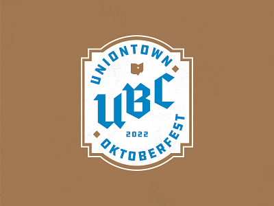 Uniontown Brewing badge beer blackletter brewing crest logo ohio oktoberfest
