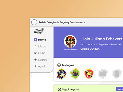 MakeMake / Children Access Menu branding illustration ui