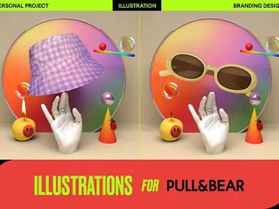 Illustration for Pull and Bear 3d ai design graphic graphicdesign illustration illustrator logo motion graphics printdesign ps