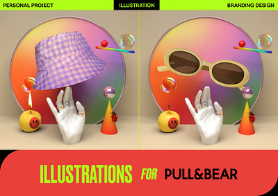 Illustration for Pull and Bear 3d ai design graphic graphicdesign illustration illustrator logo motion graphics printdesign ps