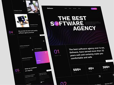 Dofware - Software Agency Landing Page agency agency website dev dev website development agency development website it it web it website landing page software software agency software agency website software development ui design web web design website