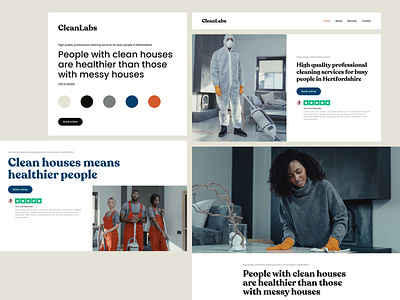 Web Design for Cleaning Company clean cleaning concept design landing page minimal simple typography ui web design website