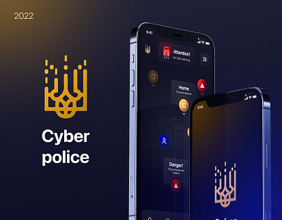 Cyberpolice application application case design graphic design interface mobile product safety service standwithukraine startup tracker ui ukraine ux web web design