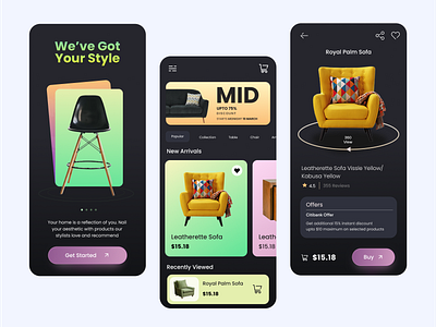 Dark theme ecommerce app darkthemes graphicdesignu ui uiuxzone