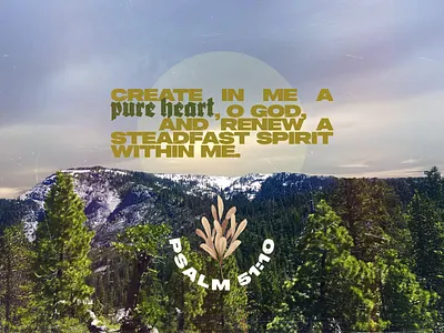 PCM Design Challenge | Psalm 51:10 art artwork church design design challenge graphic design pcmchallenge prochurchmedia social media typography