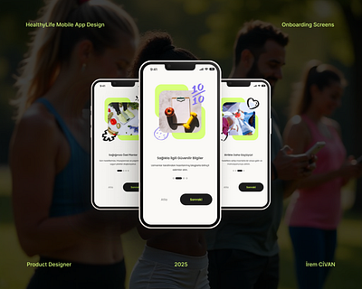 Mobile UI Design: Healthy Life App Onboarding Screens healthy app design healthylife app mobile app design mobile uı mobile uı design onboarding onboarding screen design onboarding uı user interface user interface design ux uı challange ux uı design uı uı design uıx challange uıx101 uıx101 challange