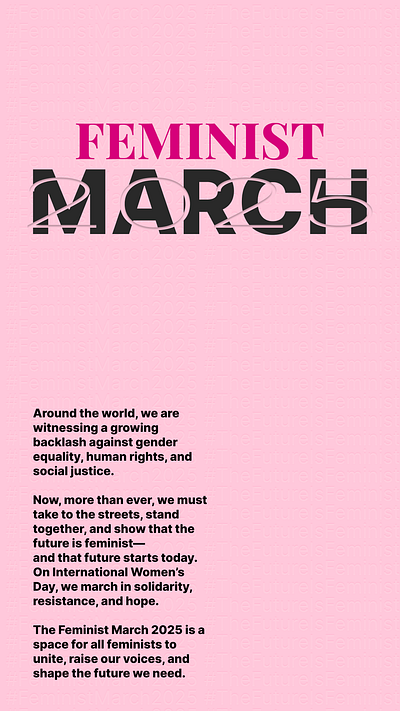 Feminist Protest feminist graphic design instagram pink protest social socialmedia ui